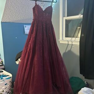 Prom Dress size 0 maroon